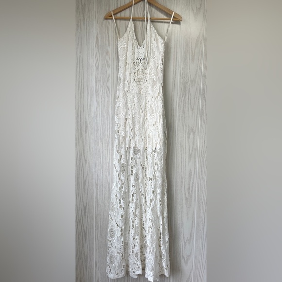 Sky Ivory Crochet NWT Maxi Fress XS - Picture 6 of 8